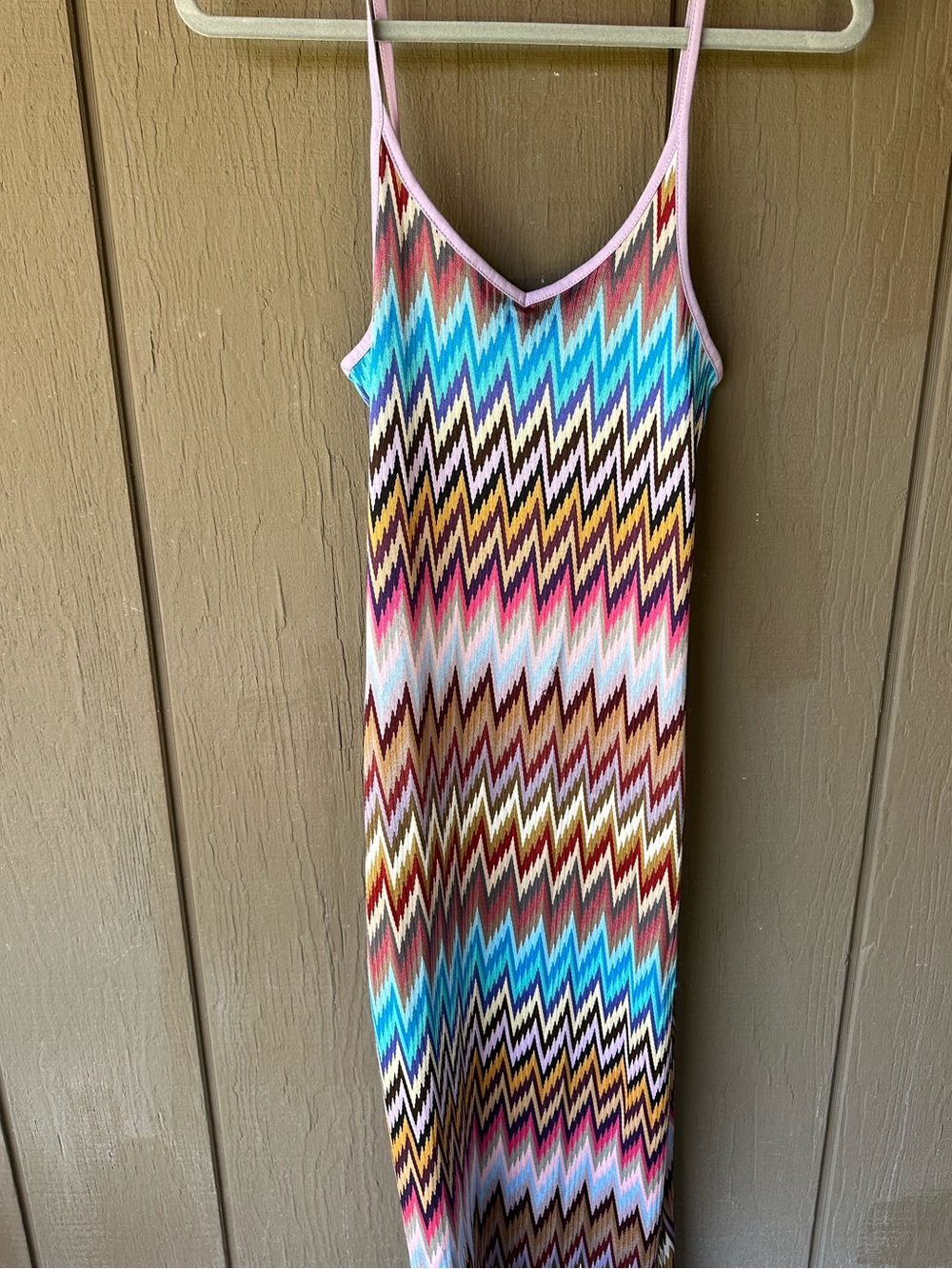 Multicolor Missoni Inspired Knit Maxi Dress